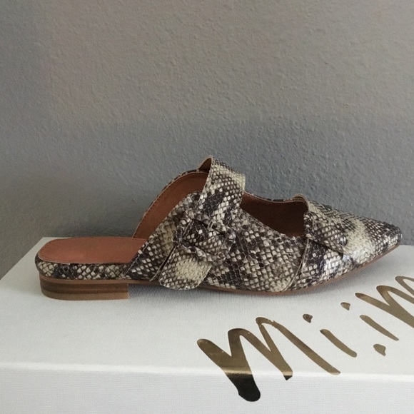 NIB MIIM Hannah Pointed Toe Snakeskin Mule - Picture 4 of 4